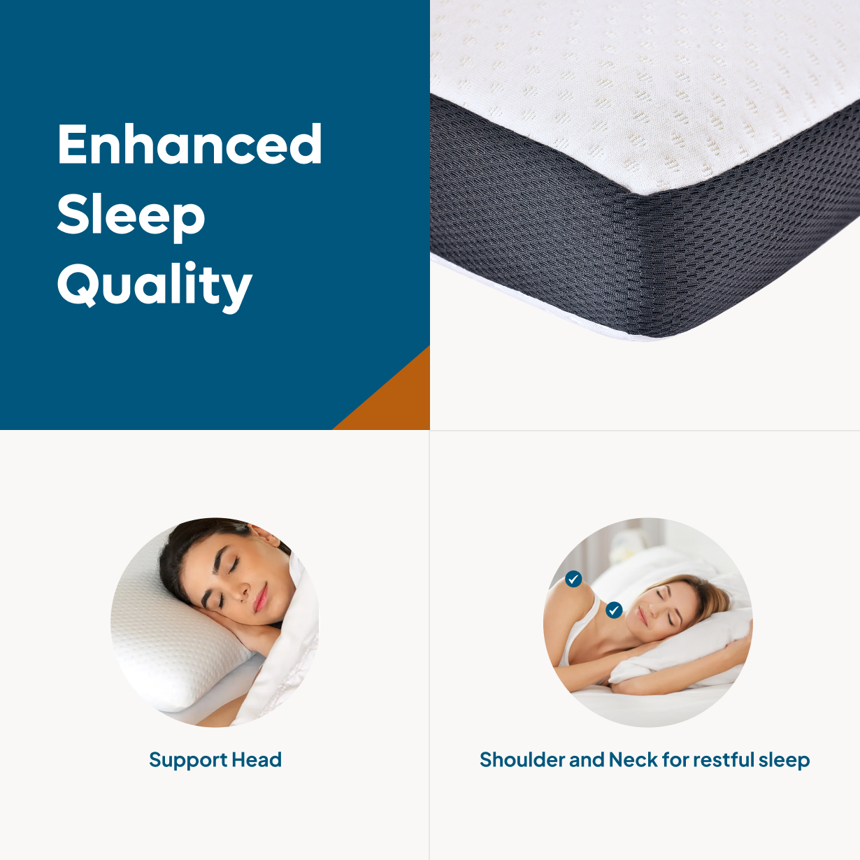 Sleepmate Memory Foam, Deep Sleep and Soap Shape Pillow